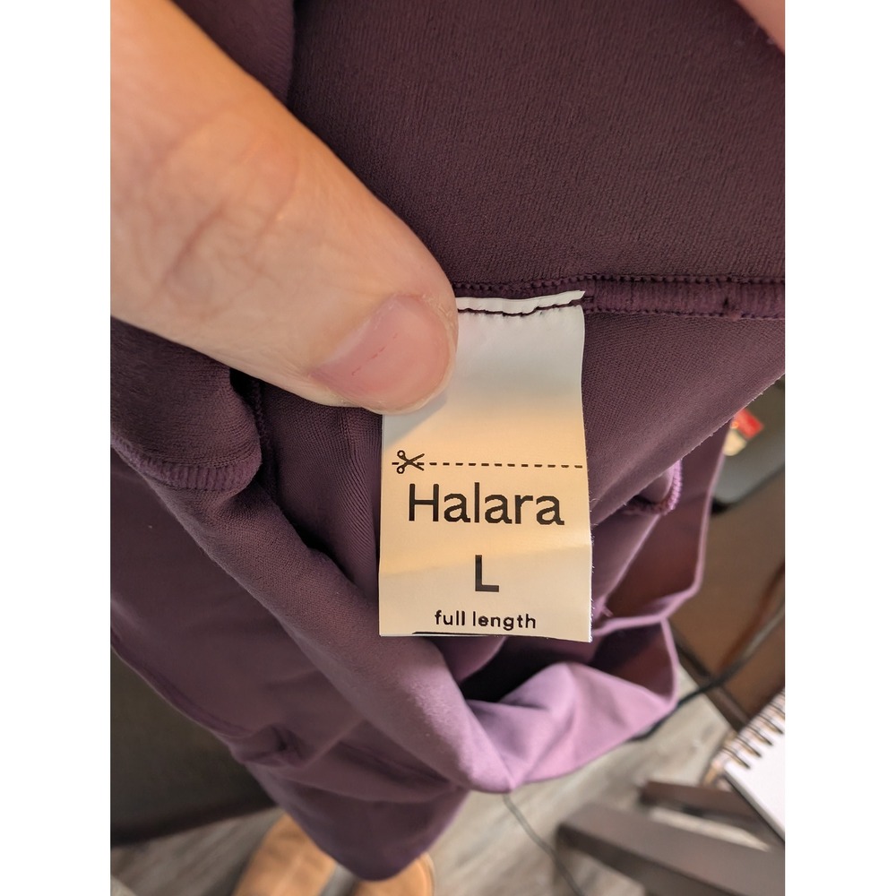 Halara Purple full length leggings womens size L - Picture 6 of 6